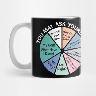 You May Ask Yourself - 80's Retro Music Funny - Once In A Lifetime Pie Chart Mug